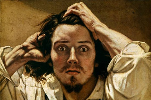 Гюстав Курбе. Отчаяние. (Автопортрет). Фрагмент. (1843-1845, Частная коллекция) 