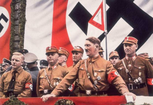 Adolf Hitler, at a Nazi rally in 1933