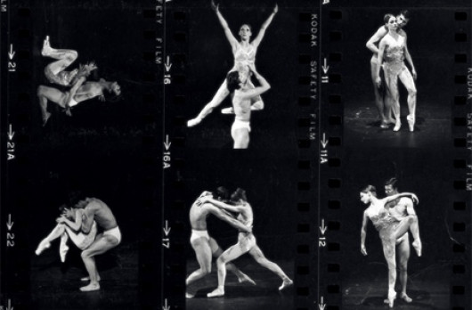 Контактные отпечатки с фотографиями «Астарты» Джоффри с танцовщиками Тринетт Синглтон и Дермот Бурк. Фото Герберта Мигдолла, 1967 