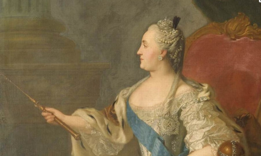 Портрет Екатерины II, 1763. Фрагмент. Государственная Третьяковская галерея