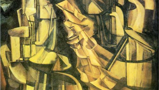 Марсель Дюшан. Король и королева в окружении быстрых новобрачных (1912. Philadelphia Museum of Art, Philadelphia, PA, USA)