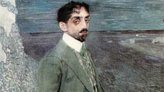 Александр Головин. Портрет М. А. Кузмина. 1910 (фрагмент)