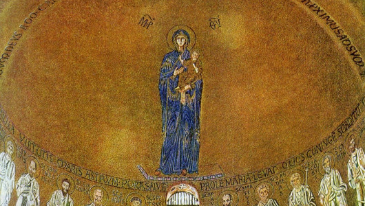 Богоматерь Одигитрия. Мозаика собора в Торчелло. ХП в.(La Vierge Hodigitria. Mosaique de la basilique de Torcello. Xlle s.) 