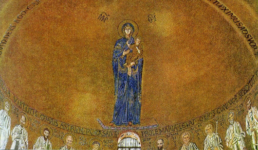 Богоматерь Одигитрия. Мозаика собора в Торчелло. ХП в.(La Vierge Hodigitria. Mosaique de la basilique de Torcello. Xlle s.) 