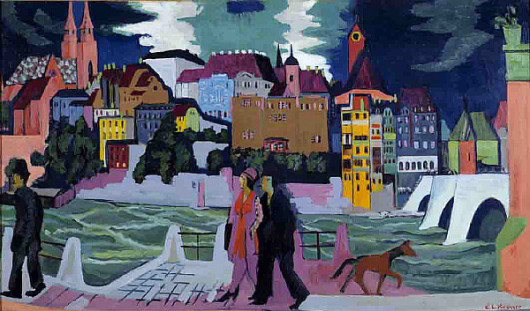 Ernst Ludwig Kirchner. View of Basel and the Rhine, 1928